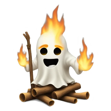 Ghosts man bonfire sticker