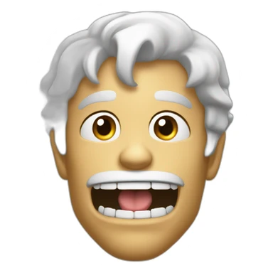 strong muscilar jaw face mewing shh sticker