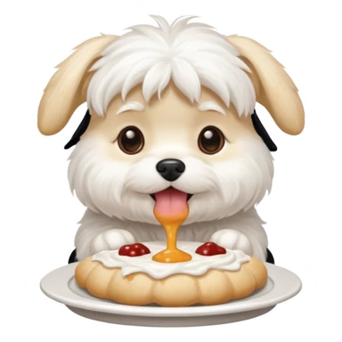 Maltese eat food sticker