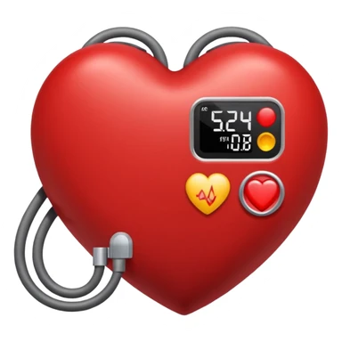 heart with blood pressure cuff sticker