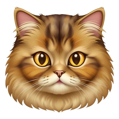Persian cat with light chocolate tortoiseshell fur and golden eyes sticker