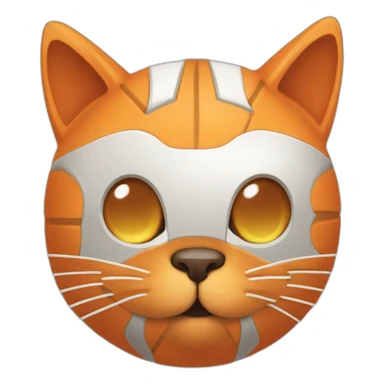 orange-cat-volleyball-setter sticker