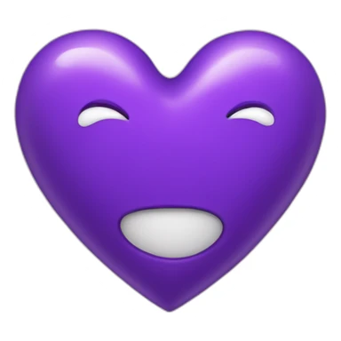 purple beating heart sticker