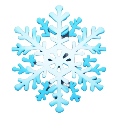 snowflake with circle blue background sticker