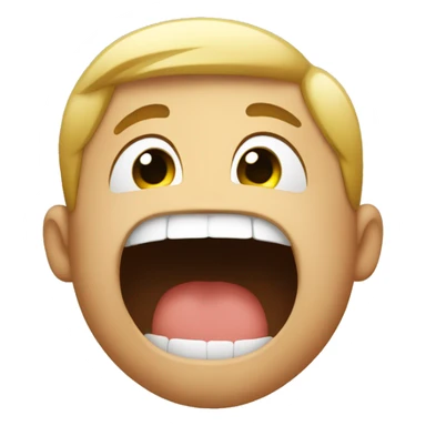 a kid holding his mouth sticker