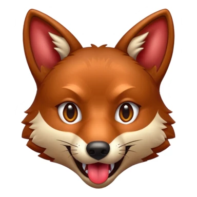 red wolf shiny eyes tongue out sticker