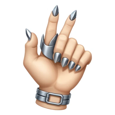 human fist with metal claws coming out sticker