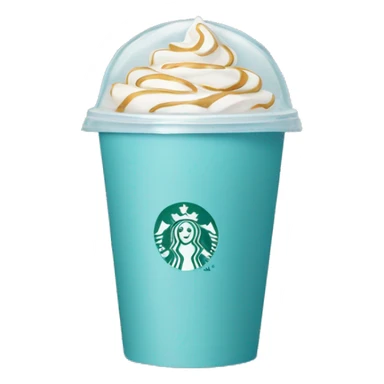 Light blue Starbucks cup sticker