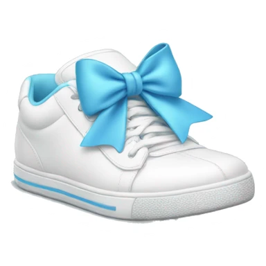 White sneakers with light blue bows sticker