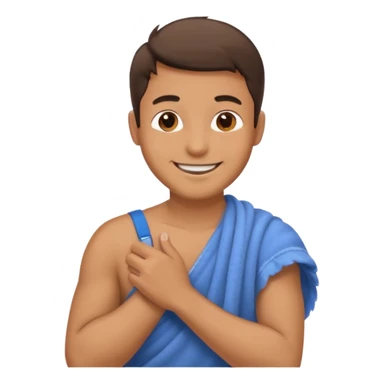 Emoji of a guy dusting off his shoulder with his hand sticker