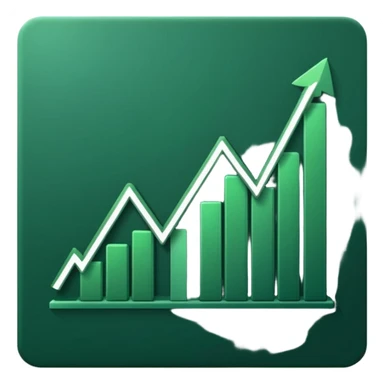 dark green growth graph sticker