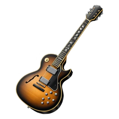 Black rock guitar sticker