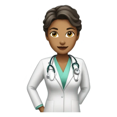 Doctor woman in dreeh dress sticker