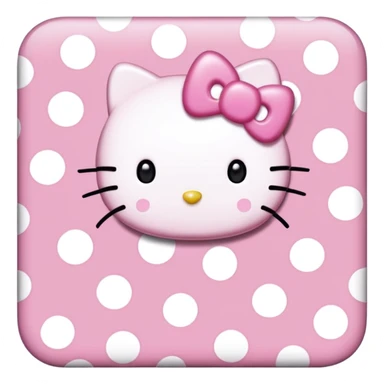 Hello kitty en puntitos para pegar y copiar sticker