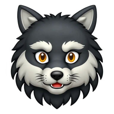 Lobo negro aullando sticker