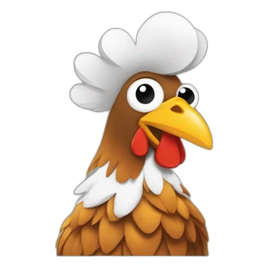 Pollo al secador de pelo sticker