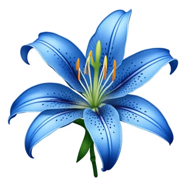blue stargazer lily sticker