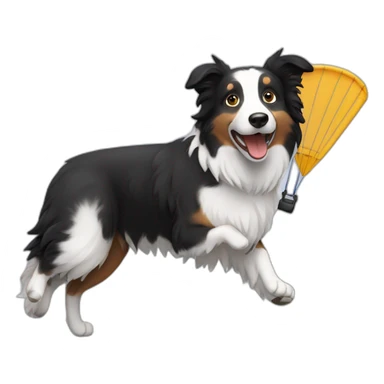 Paragliding border collie sticker