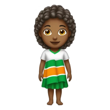 Fille avec le drapeau de la côte d'ivoire sticker