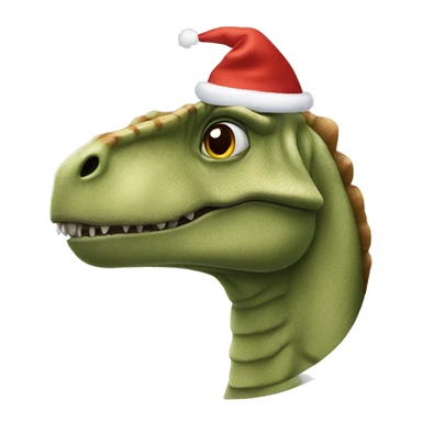 Un dinosaure père Noël  sticker