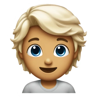 Blushing emoji in lov  sticker