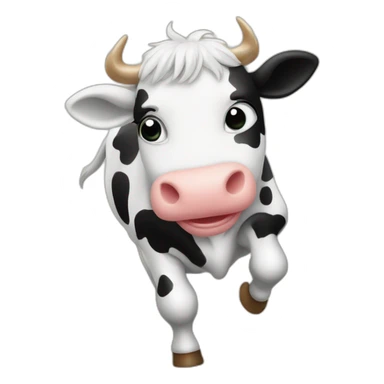 vache qui fait patinage artistique sticker
