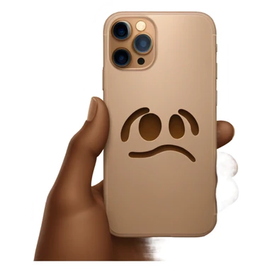 iphone 16 pro in brown hand sticker