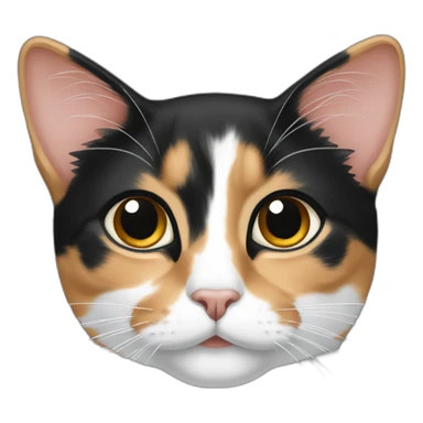 calico cat mostly black sticker