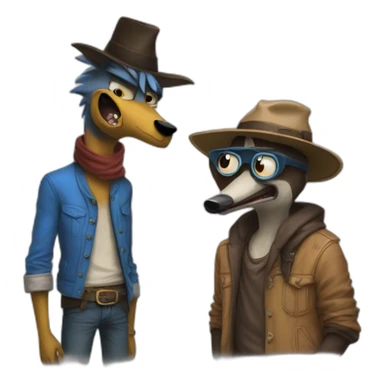 mordecai and rigby sticker