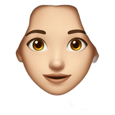 young girl long brown hair winking face silver earrings brown eyes thin eyebrows sticker