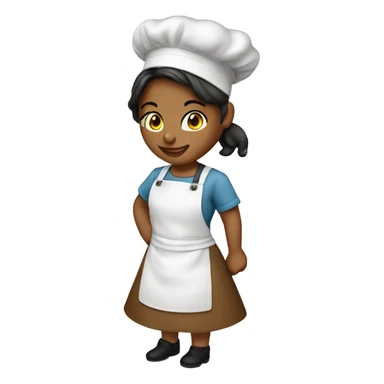 Baking girl apron sticker