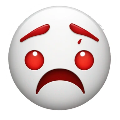 smiley face with red tears sticker