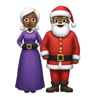 santa and mrs claus sticker