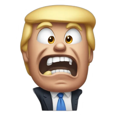 Donald trump screaming sticker