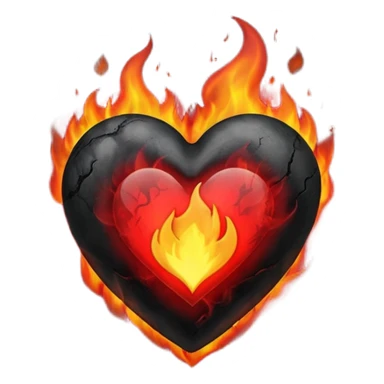 ❤️‍🔥same Balck fire heart sticker