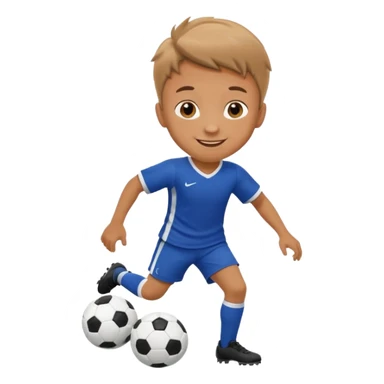 kid playing soccer sticker