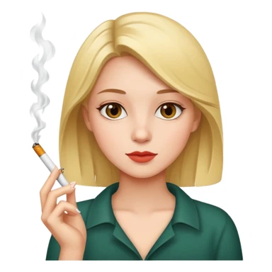 girl with cigarette sticker