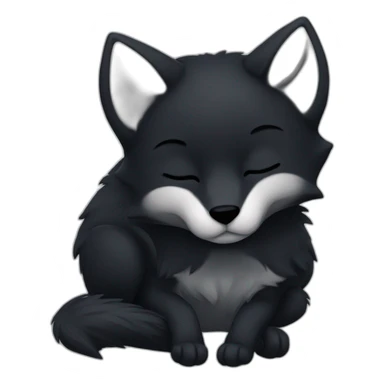The black fox sleep sticker