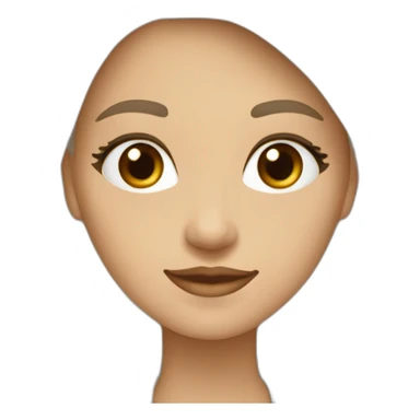 fille blanche cheuveuc marron yeux marrons avec manteau blanc  sticker