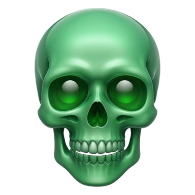 green bottle form of skull sticker