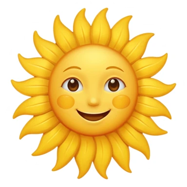 A happy sun emoji sticker