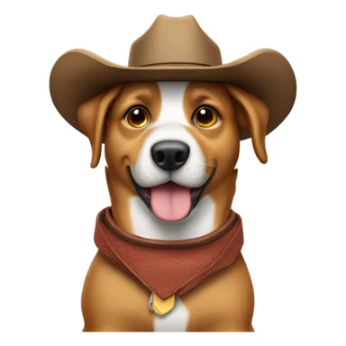 Dog in cowboy hat  sticker