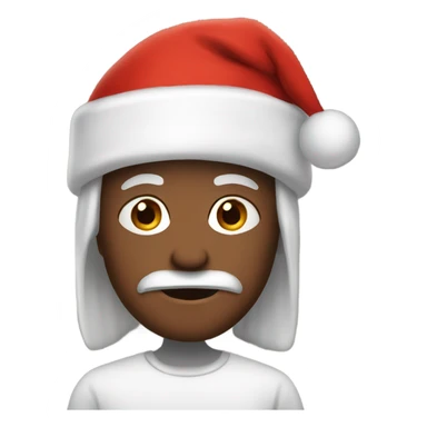 Daryl with a Santa hat  sticker