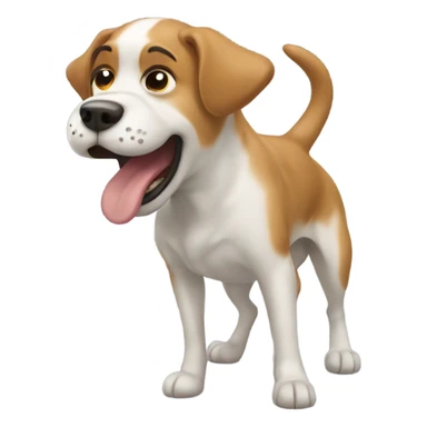Dog farting sticker