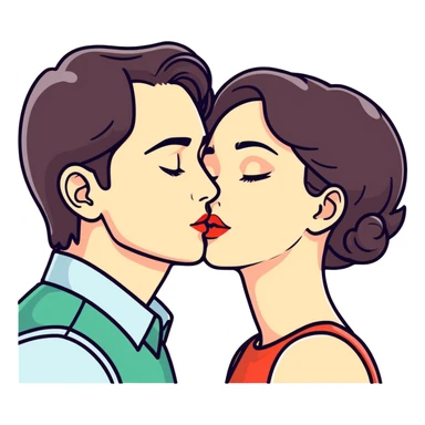 Jon kissing me on lips sticker