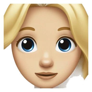 Blonde hair blue eyed girl with a golden retriever  sticker