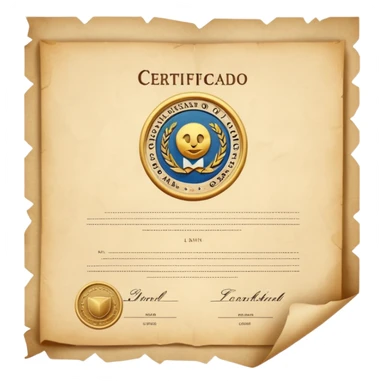 documento certificado sticker