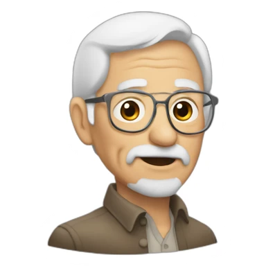 Abuelo con nlña sticker