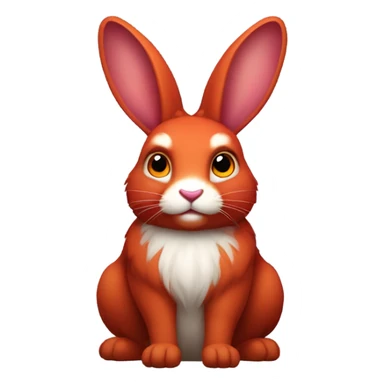Red head king bunny sticker