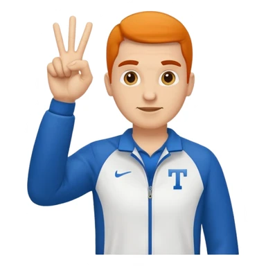 sports coach making T sign sticker